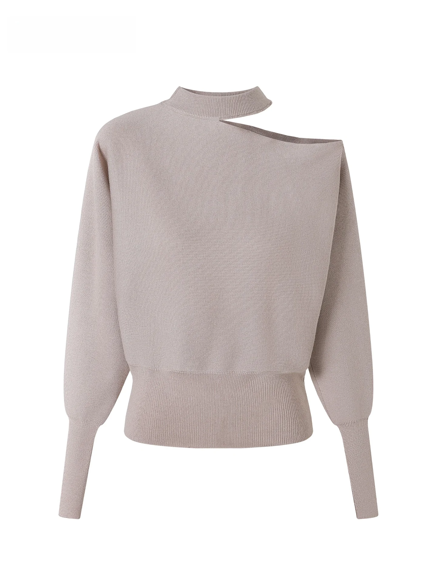 

JZZDEMM Вязаный базовый топ для женщин, осенняя новинка, облегающий, с эффектом утяжки талии, универсальный, с открытыми плечами, из мягкого полиэстера