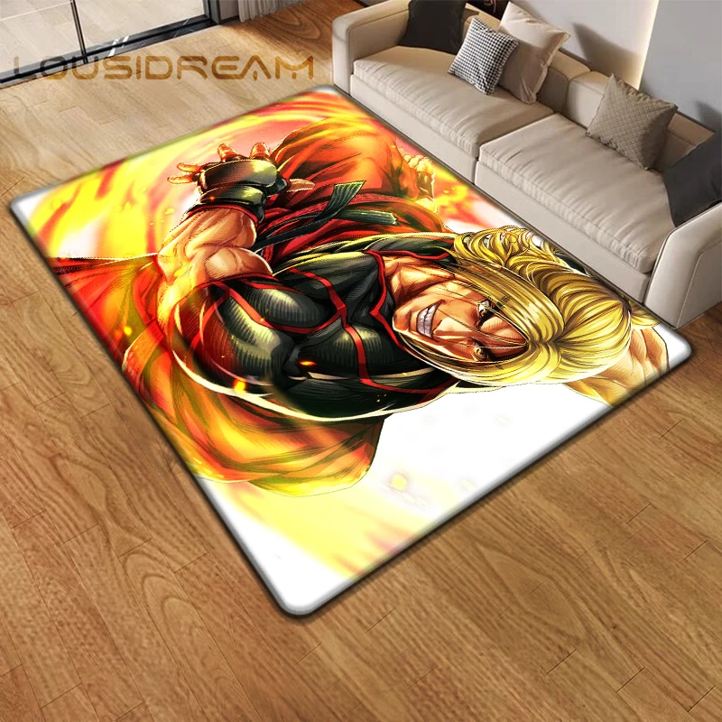 Retro Game Street Fighter Gamer Area Rug, Non-Slip Floor Mat, Carpet for Living Room Bedroom, Sofa, Doormat, Decoration, Kid Pl