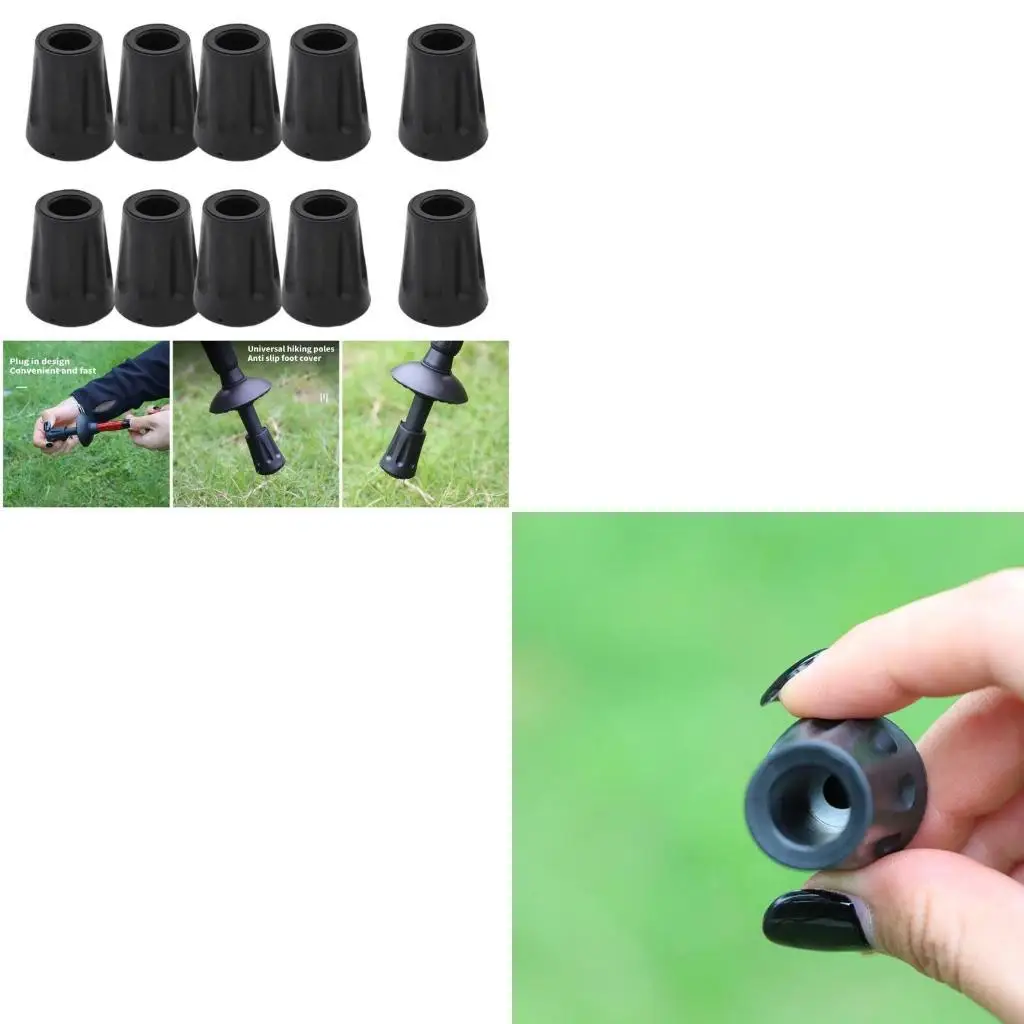 10lots Mountaineering Rubber Sleeve Nordics Walking Poles Poles Tip Pad