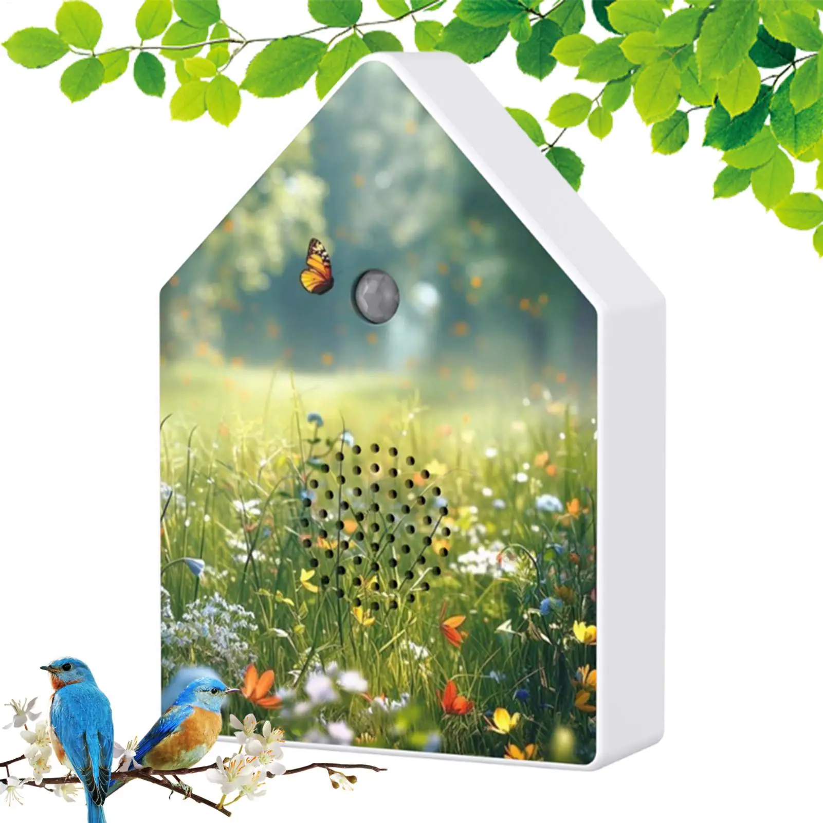 Bird Music Box White Noise Device With Timer Nature Chirping Box With Motion Sensor For Home Garden Bedroom Bathroom Yoga Spa