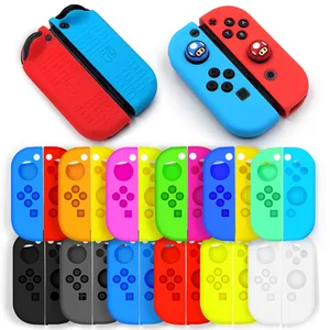 Switch Joycon Silicona Case Protectora Switch/Switch OLED Joycon Controlador Protección de protección Caso del soporte 10 mejores estuches de chip de interruptor de ventas - №6