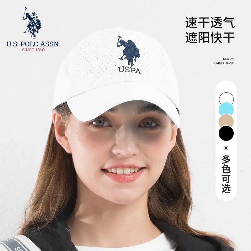 U.s. Polo Assn. Breathable Quick-drying Couple Baseball Cap Fashion New Lightweight Mesh Sweat-wicking Men And Women Sun Hat