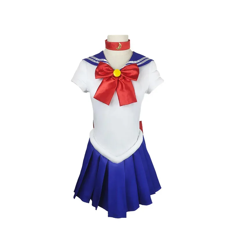 Anime Sailor Moon Costume Cosplay Tsukino Usagi Uniforme Abiti Cosplay Parrucca gialla Halloween Carnivl Party Donna Bambini