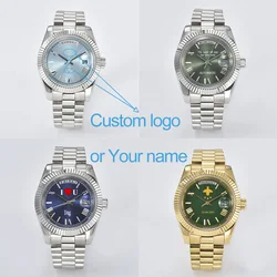 Customized logo 39mm men's watch sapphire glass MIYOTA 8285 movement dual calendar dial automatic movement diving watch