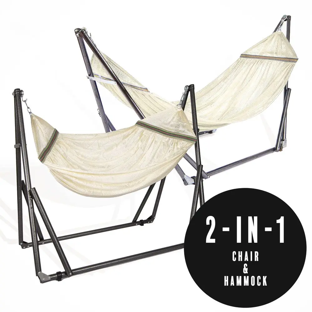 

in 1 Hammock and Swinging Chair with Collapsible Steel Stand 450 lbs Capacity Carrying Case, Portable amp Adjustable, Perfect f