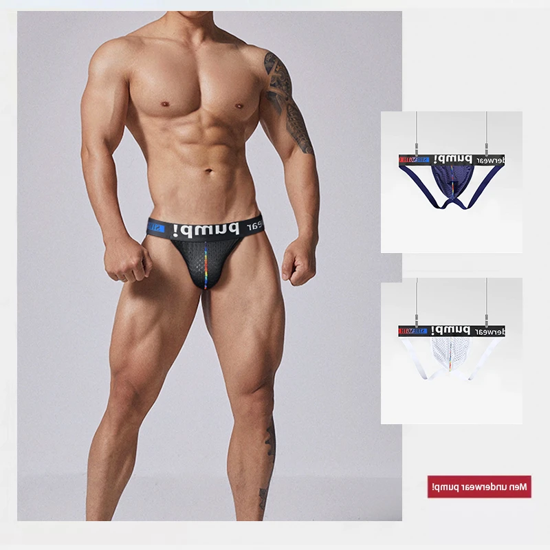 9 Style Sexy Underwear Men Modal Mesh Men Thongs G-String Breathable Comfortable Underpants Penis Pouch Male Panties