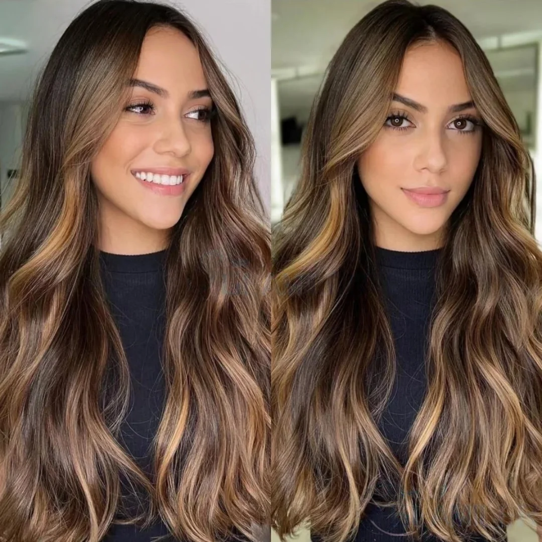 

Glueless Ombre Blonde Natural 26 Inch Long Wave 5x5 Silk Base Jewish Human Hair Wig with Baby Hair HD Lace European Hair Prepluc