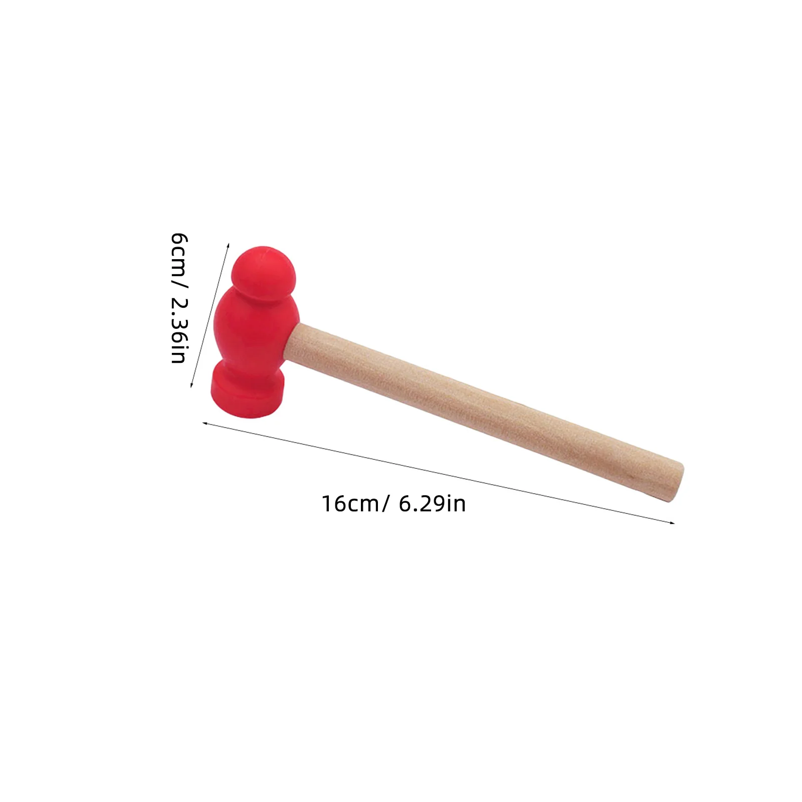 4 Pcs Small Wooden Hammer Pounding Hammers Toys for Kids Children's Day Gift Educational Beating Gavel Lightweight Practical