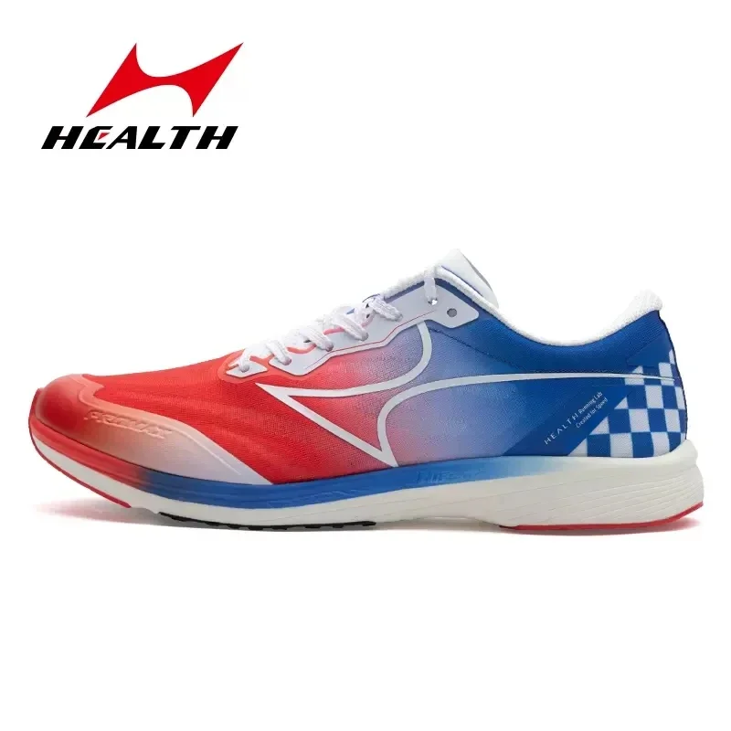 Health Carbon Plate Racing Sport Shoes Men Women Lightweight Breathable Track KM Running Marathon Training Sneakers