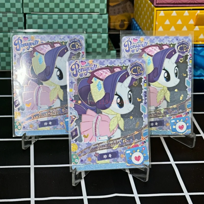 Kayou My Little Pony Sammelkarten Bestätigen Sie den Stil Fun Pack Dark Back Cr Card Fluttershy Pinkie Pie Einzelkarte Flash Card Geschenk