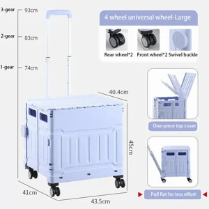 Multifunktionales Klappeinkaufswagen, kleiner Karren, Camp Cart im Freien, Klettern, Lebensmittelgeschäft, Express 12 Kauf des Hauptverkaufsautos - №9