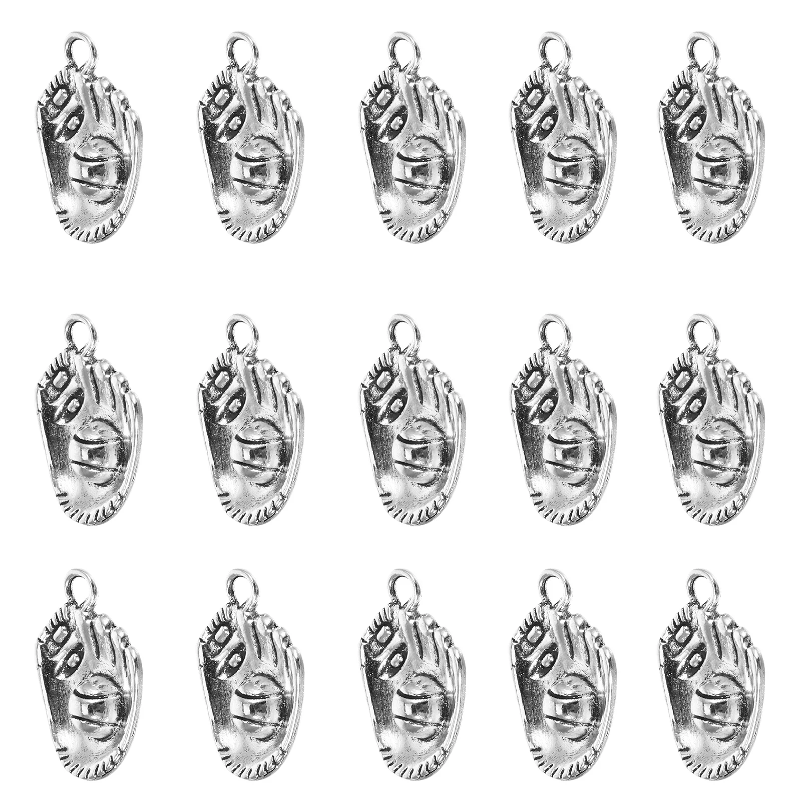 

20 Pcs Baseball Glove Charms Vintage Alloy Pendants DIY Crafts Key Hanging Decor Softball Earrings Accessories Women Jewelry