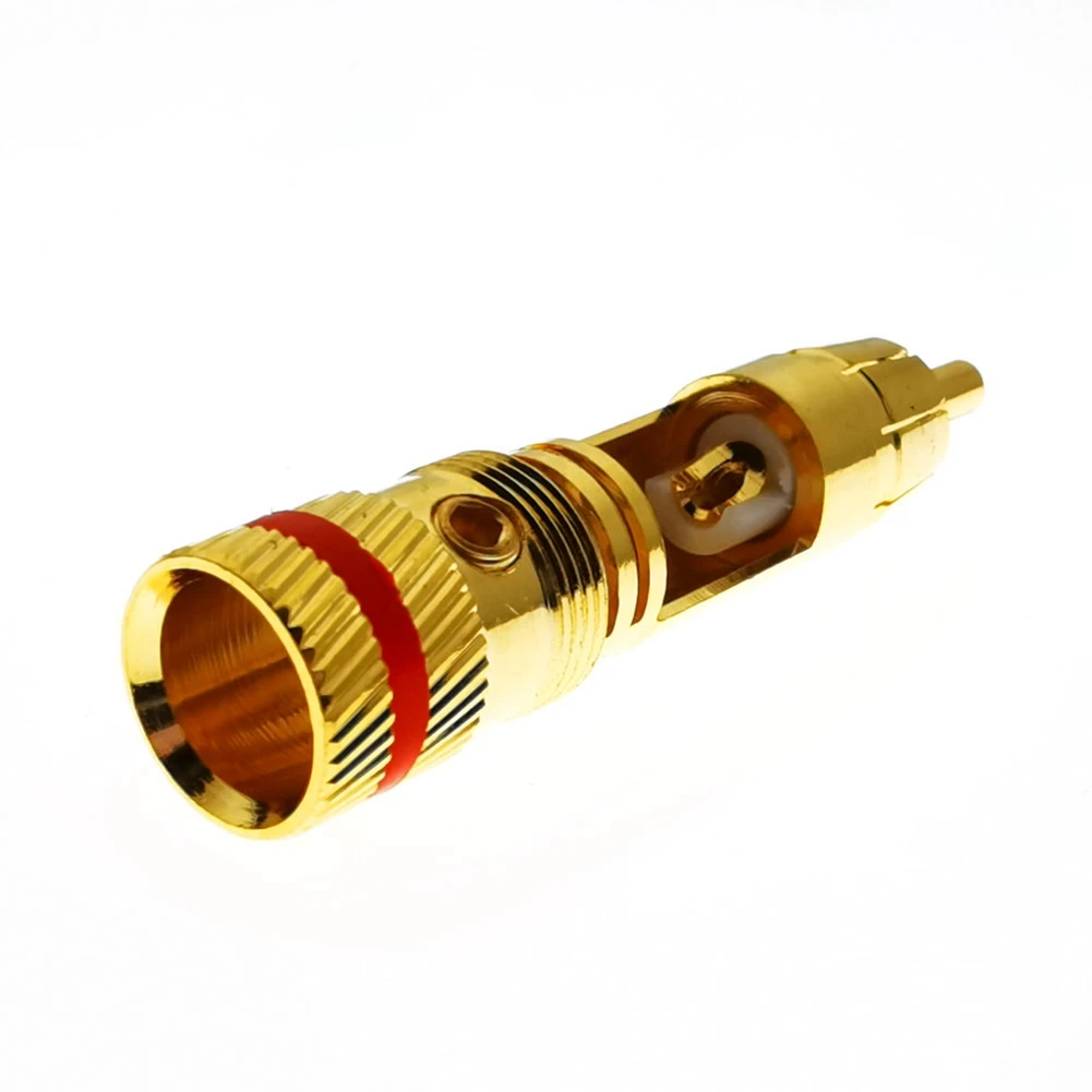 【اشتريها الآن!】2X WBT-0144 مطلية بالذهب لقابس RCA لموصل قابس الصوت والفيديو من النوع AV #4