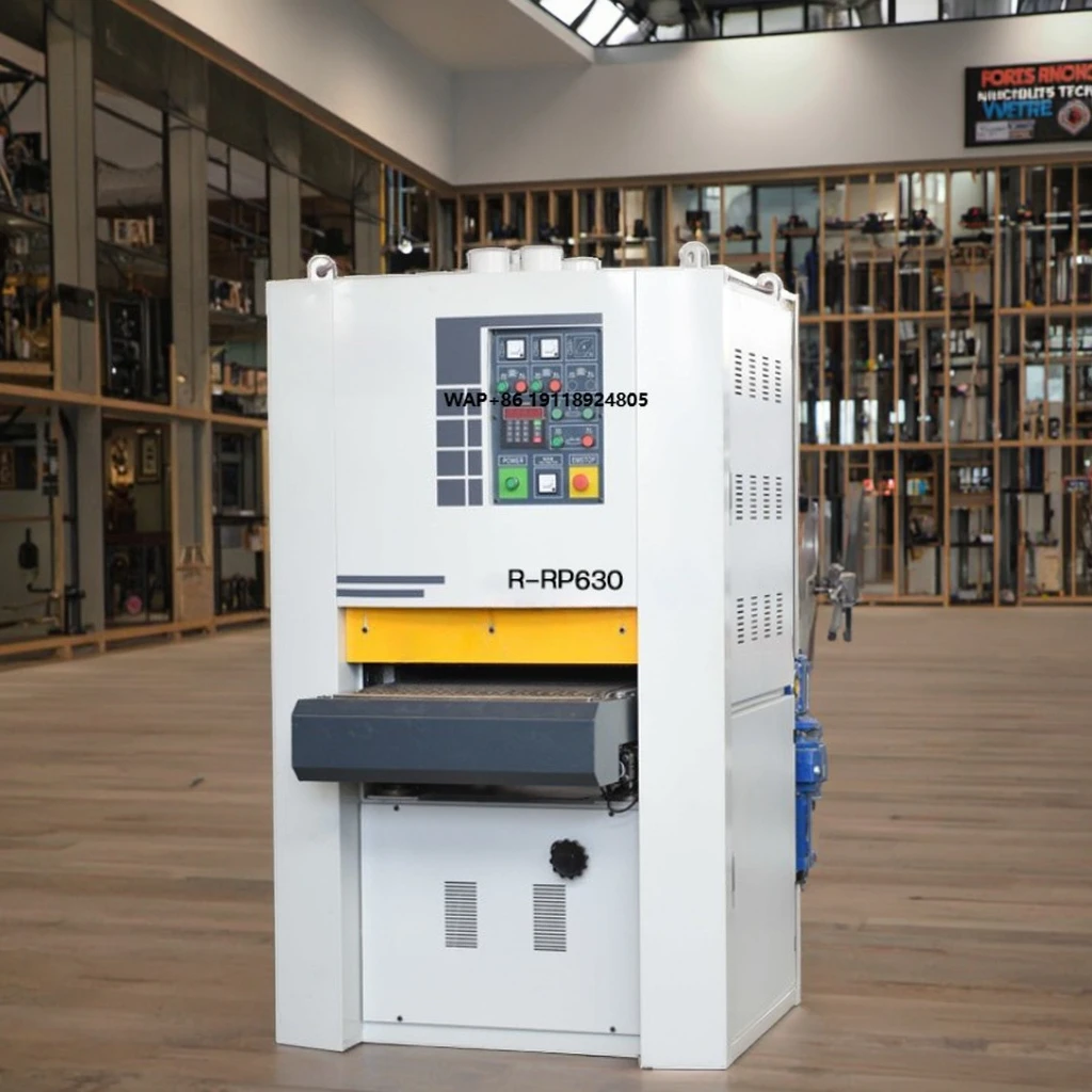 Woodworking Automatic Load Wood Machine Drum Sander Wood Floor Panel Sanding Machine