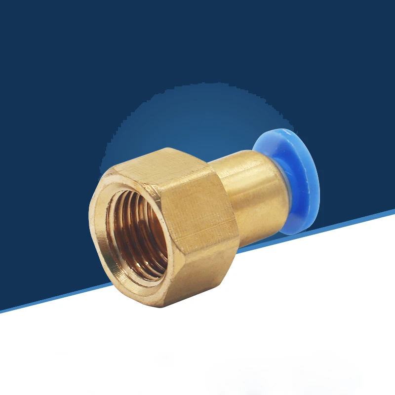 Quick connector for pneumatic tube/copper internal thread through PCF4/6/8/10/12-M5-01-02-03-04