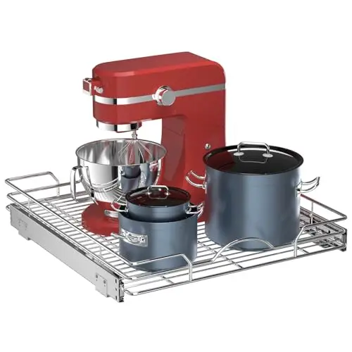 

Выдвижной органайзер для шкафа OCG (18 дюймов в ширину x 21 дюйм в глубину), выдвижные ящики, выдвижные полки для организации пространства в нижнем шкафу