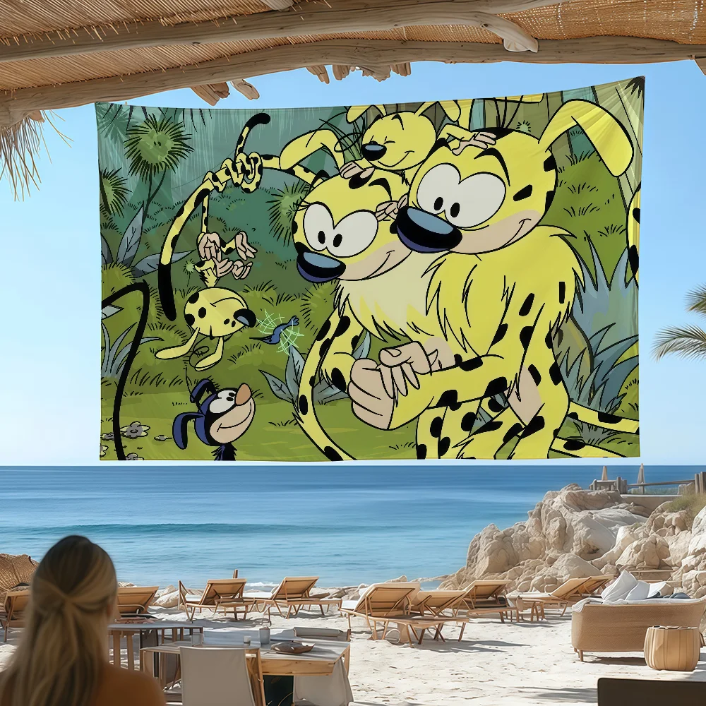 Cartoon M-Marsupilami  flag For Bedroom Living Bar Garden Outdoor Active  Decoration Background And Concert