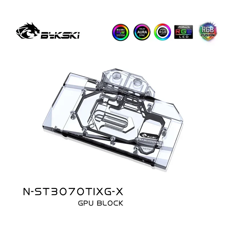 Bykski N-ST3070TIXG-X GPU Water Block for Zotac 3070TI-8G6X X-GAMING OC Graphics Card Cooled/with Backplane / Radiator Coolling
