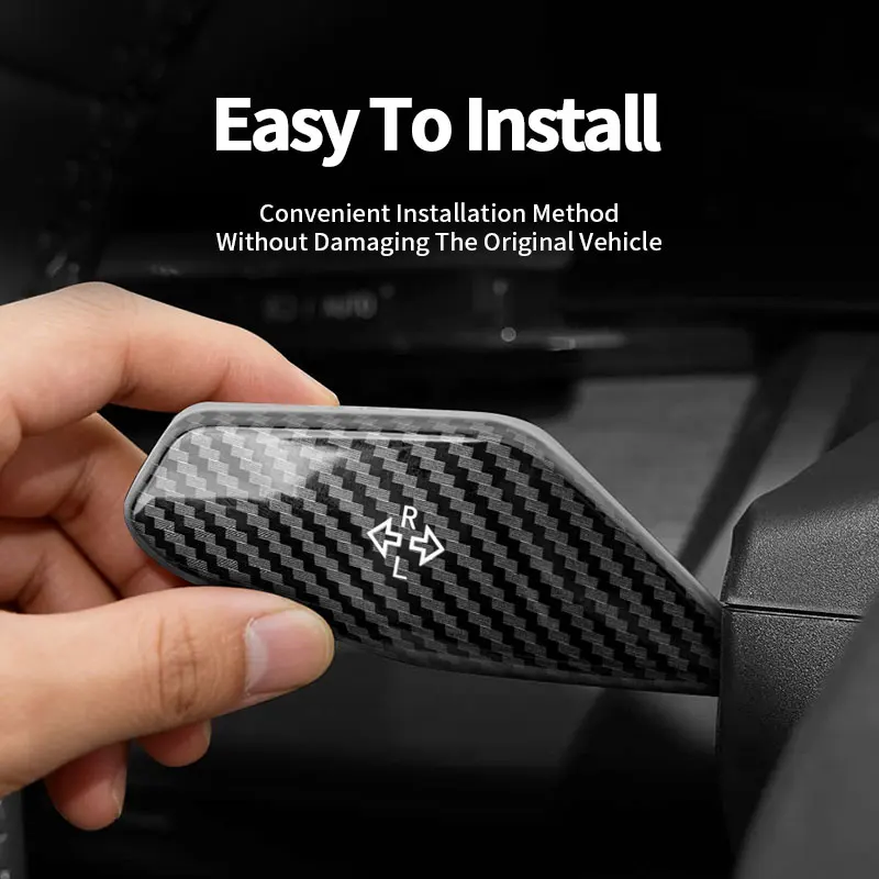 

For BMW 5 Series I5 G60 (2024-2026) Car Steering Column Shifter Cover Gear Shift Lever Carbon Fiber Auto Interior Accessories