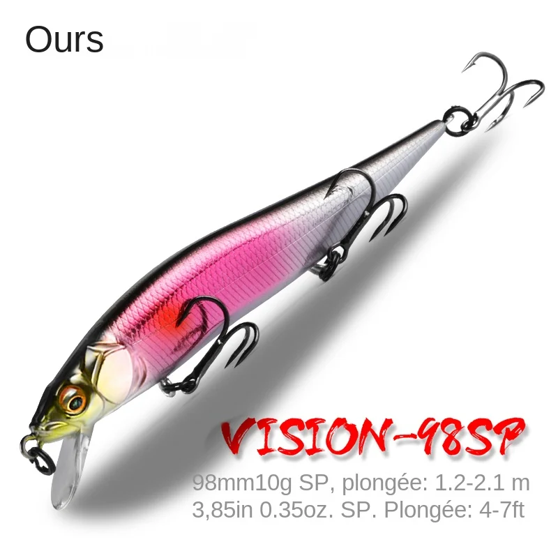 BEARKING 9.8 cm 10g SP plongée 2.1 m professionnel vairon Wobbler leurres de pêche qualité jerkbaits appât artificiel prédateur s'attaque