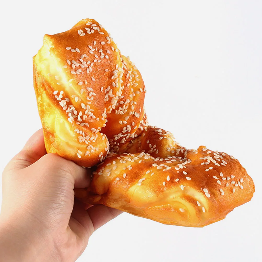 

2pcs Pu Bread Simulated Artificial Lifelike Fake Food Decor Prop For Home Shop Display Photography Baking Decoration Cake