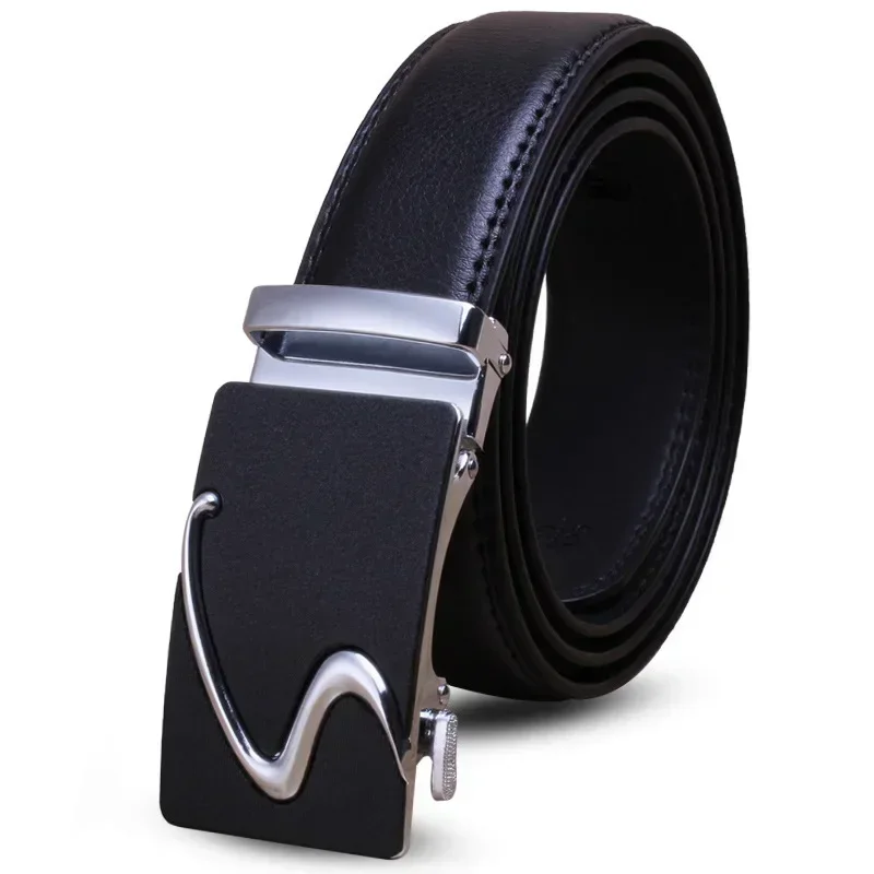 Ceinture en cuir de vachette véritable pour hommes, cuir de vachette de haute qualité, longueur 120cm, nouvelle épingle environnementale de luxe, structure automatique, mode professionnelle