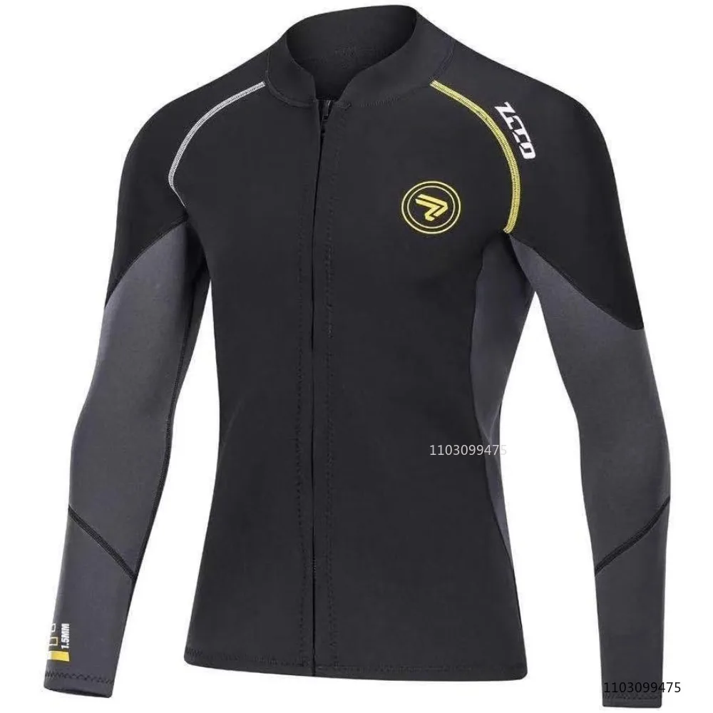 ZCCO Wetsuit Top Men Women 1.5mm/3mm Neoprene Wetsuits Jacket Front Zipper Diving Suit for Swimming Snorkel Scuba Diving Surfing