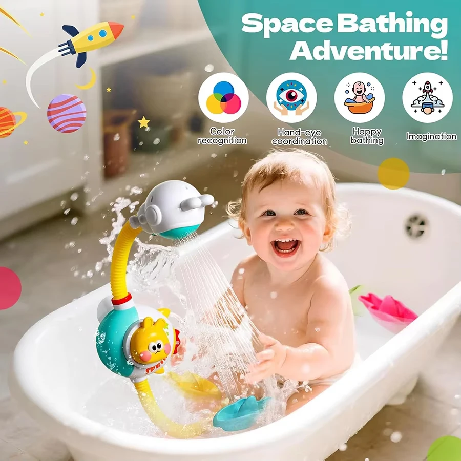 

Baby Bath Shower Head Toys for Toddler Bath Toys for Infants Kids Swimming Pool Toys Bathtub Toys for Boys Girls