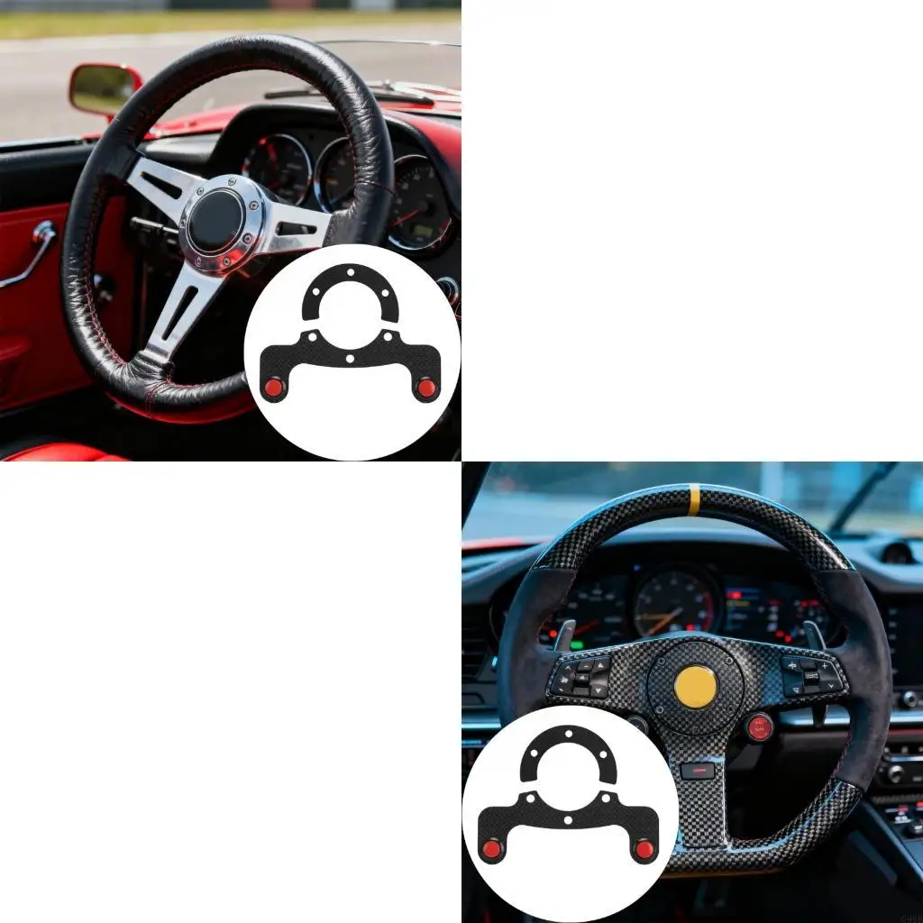 G99B Steering Wheel Horn Button Car Modification Double Button or Single Button Black