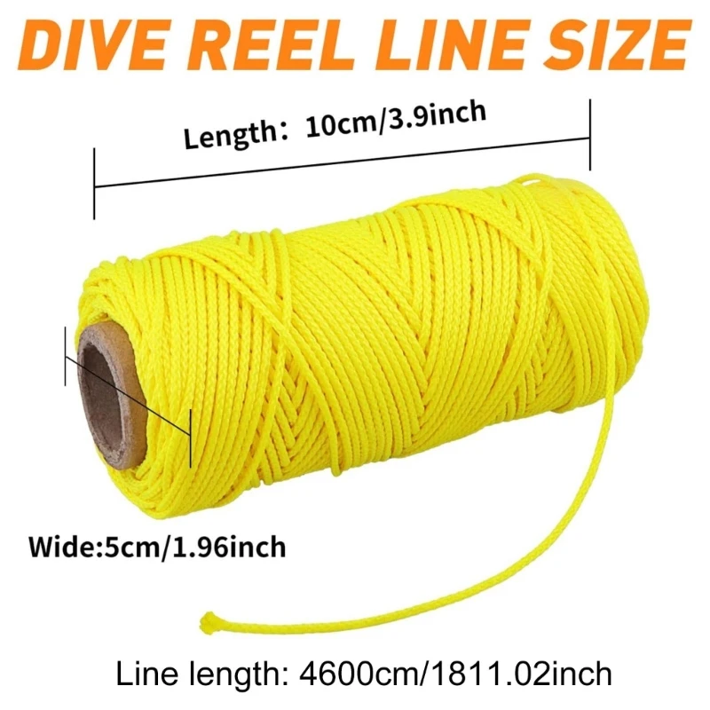 150ft Professional Scubas Dive Reel/Finger Spool Line Snorkeling Spearfishing Cord Rope Scubas Diving Reel Line Enduring