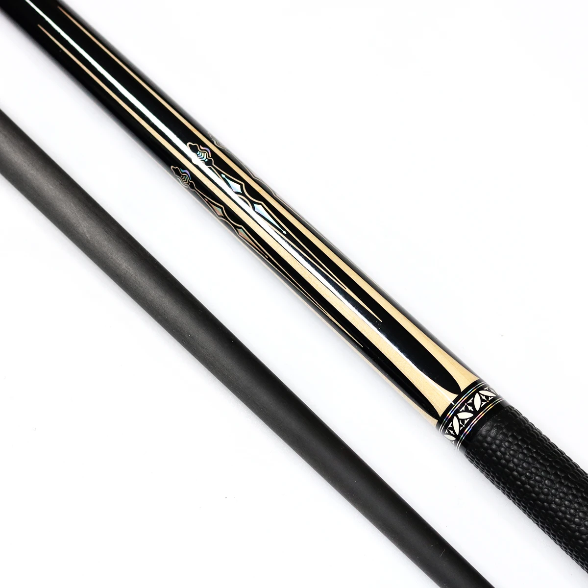 Economical Carbon Fiber Cue Set Premium 1/2 High-Tech 58-inch Carbon Fiber Shaft Pool Cue & YFen Cue Bag with Extension