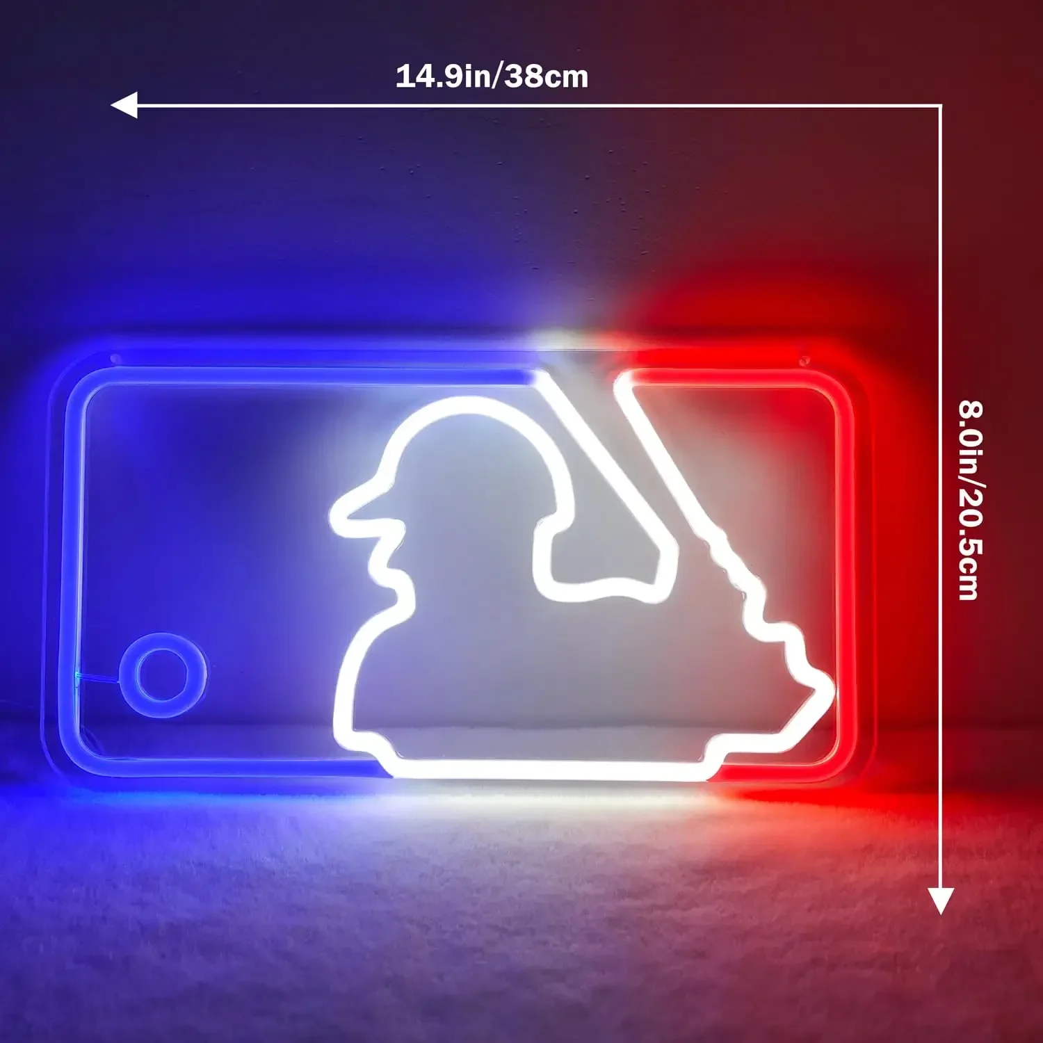 Imagem -02 - Led Baseball Neon Light Signs Light up Wall Dimmable Led Signs Boys Room Sport Club Bar Wall Art Decoração