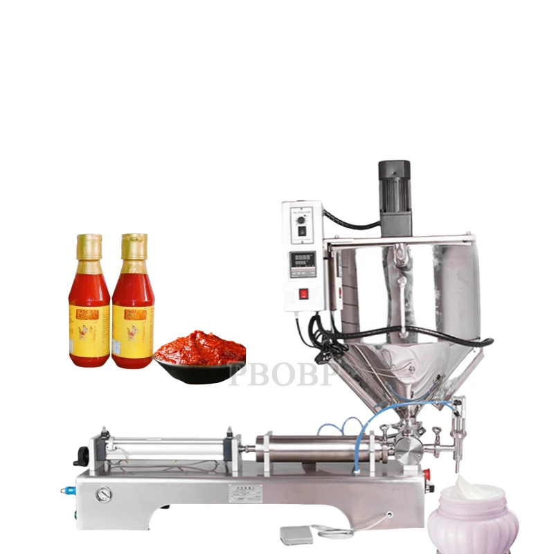 

PBOBP Полуавтоматическая маленькая поршневая масляная машина для апельсинового сока, мороженого, напитков, пластиковой флакон с краской, машина для наполнения жидкой пасты