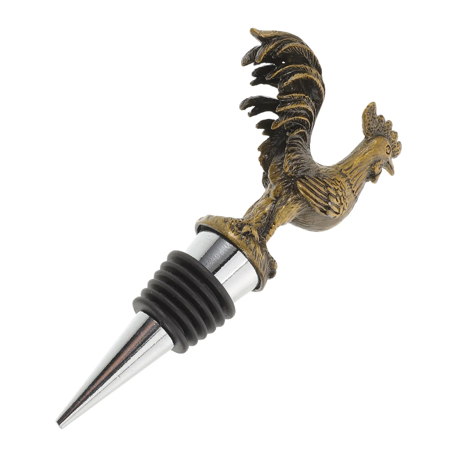 Metal Rooster Wine Bottle Stopper Reusable Decorative Animal Cap Vintage Wine Saver Sealer Festival Party Favor Bar Accessories