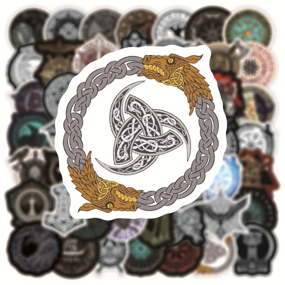 10/30/50PCS Vintage Viking Graffiti Waterproof Stickers Personalized Creative Trend Decorative RefrigeratorHelmetGuitarWholesale