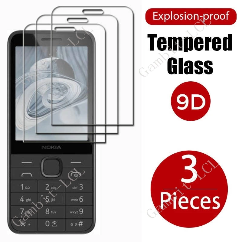 3PCS Protective Tempered Glass For Nokia 220 4G (2024) Nokia220 235 215 Nokia235 Nokia215 2024 2.8