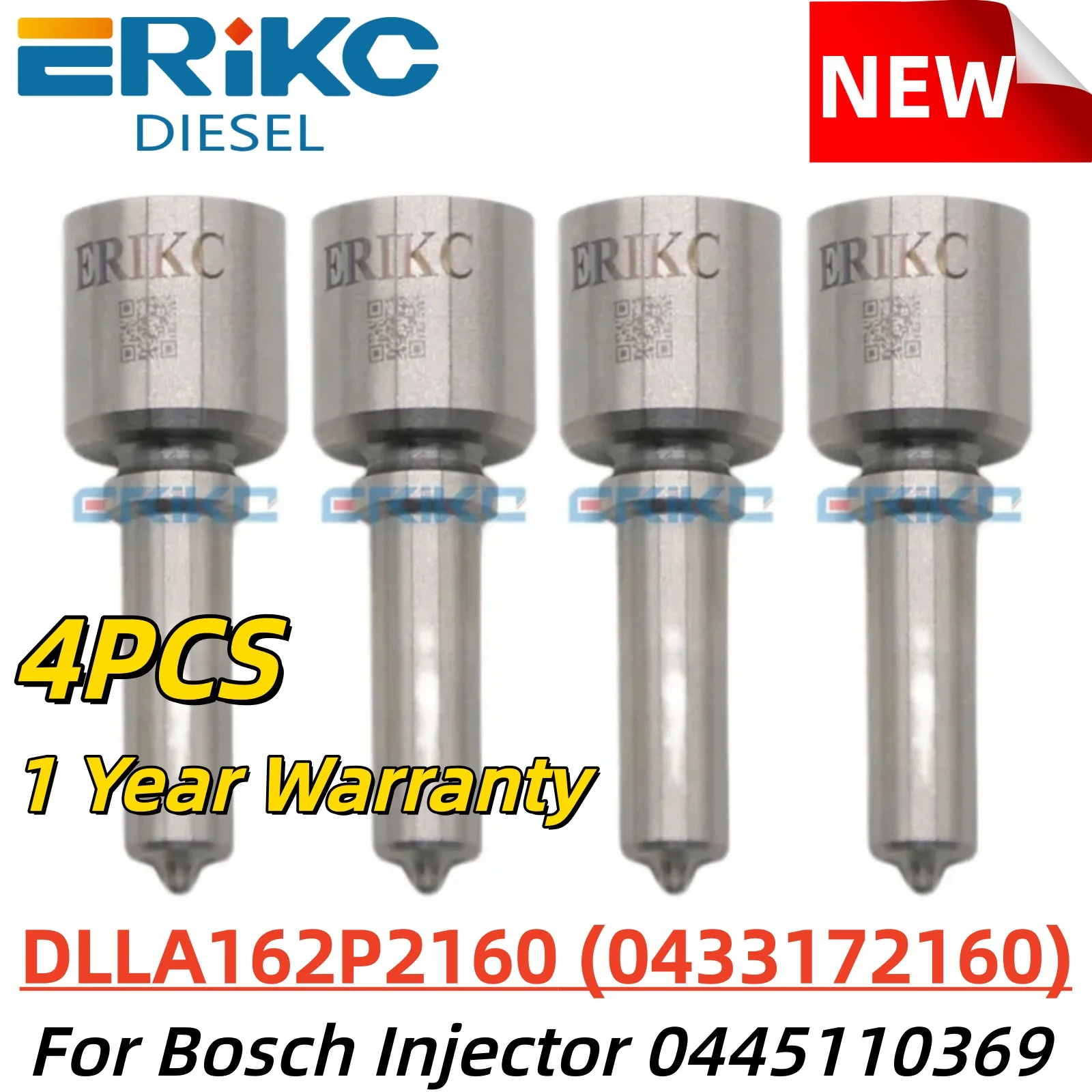 

4PCS DLLA162P2160 (0 433 172 160) Oil Spray Nozzle DLLA 162 P 2160 Diesel Injector Nozzle DLLA 162P2160 For Injector 0445110369