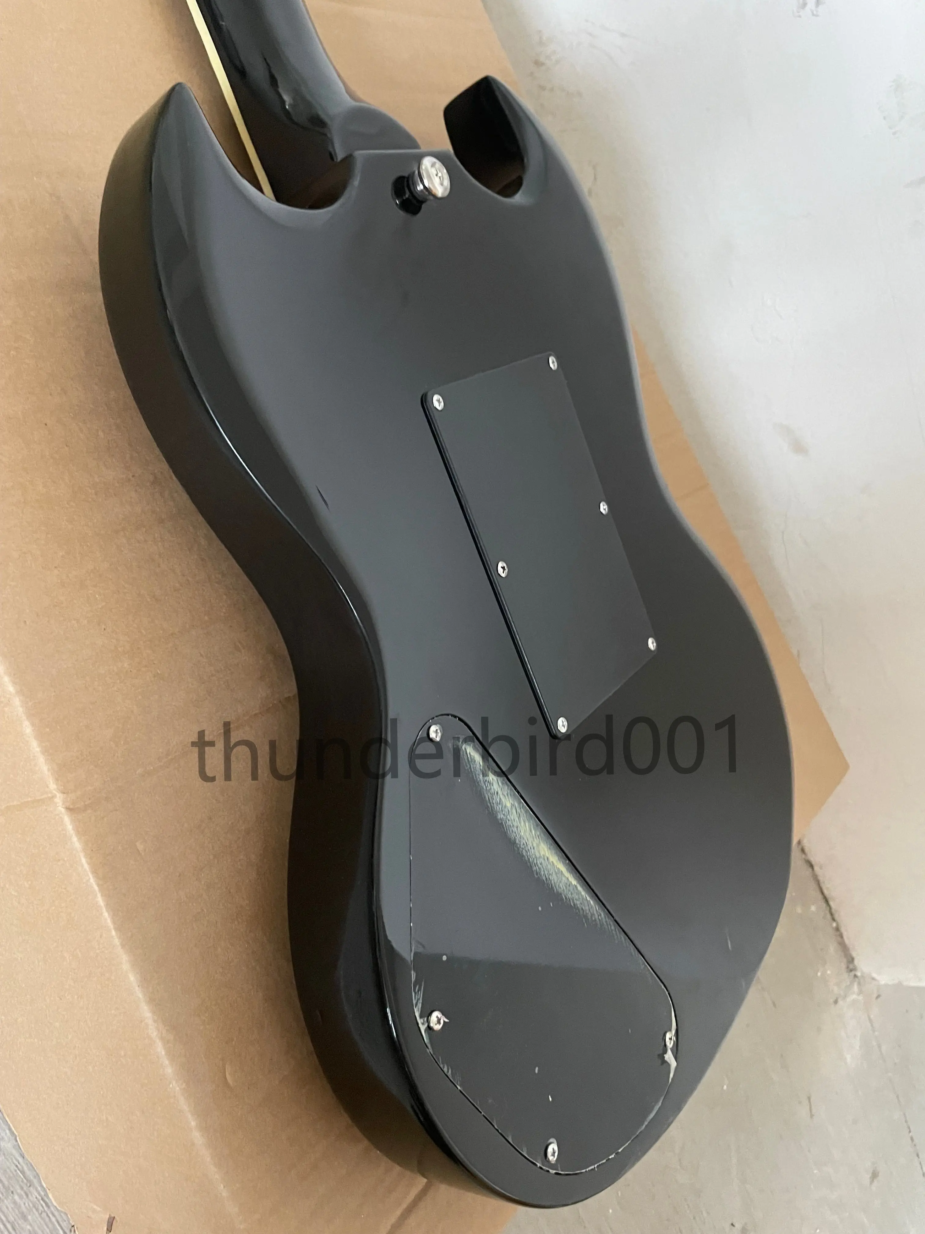 جيتار كهربائي أزرق مخصص مكون من 6 أوتار SG FloydRose Vibrato Mahogany Body