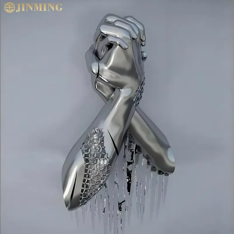 Professional Modern Art Metal Wall Sculptures Stainless Steel Nude Human Body Home Decoration Artworks Metal Crafts