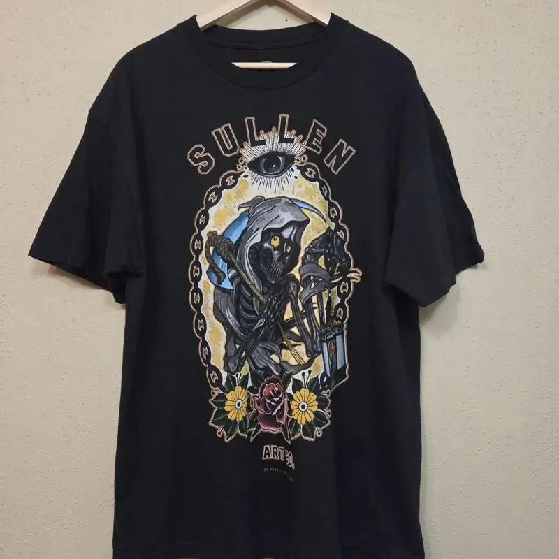 Sullen Art Collective Grim Reaper Skull Graphic T-Shirt