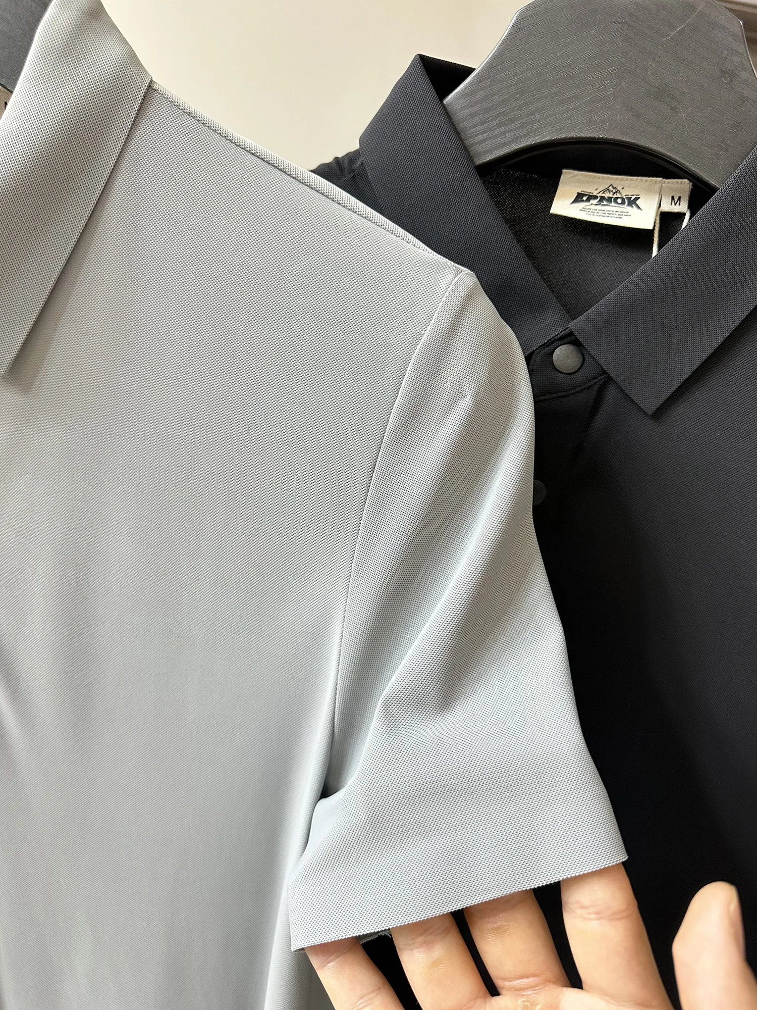 Quick Dry Casual Short Sleeve  Shirt Men's Summer Business Commute Breathable Ice Sensation T-Shirt Flip Collar