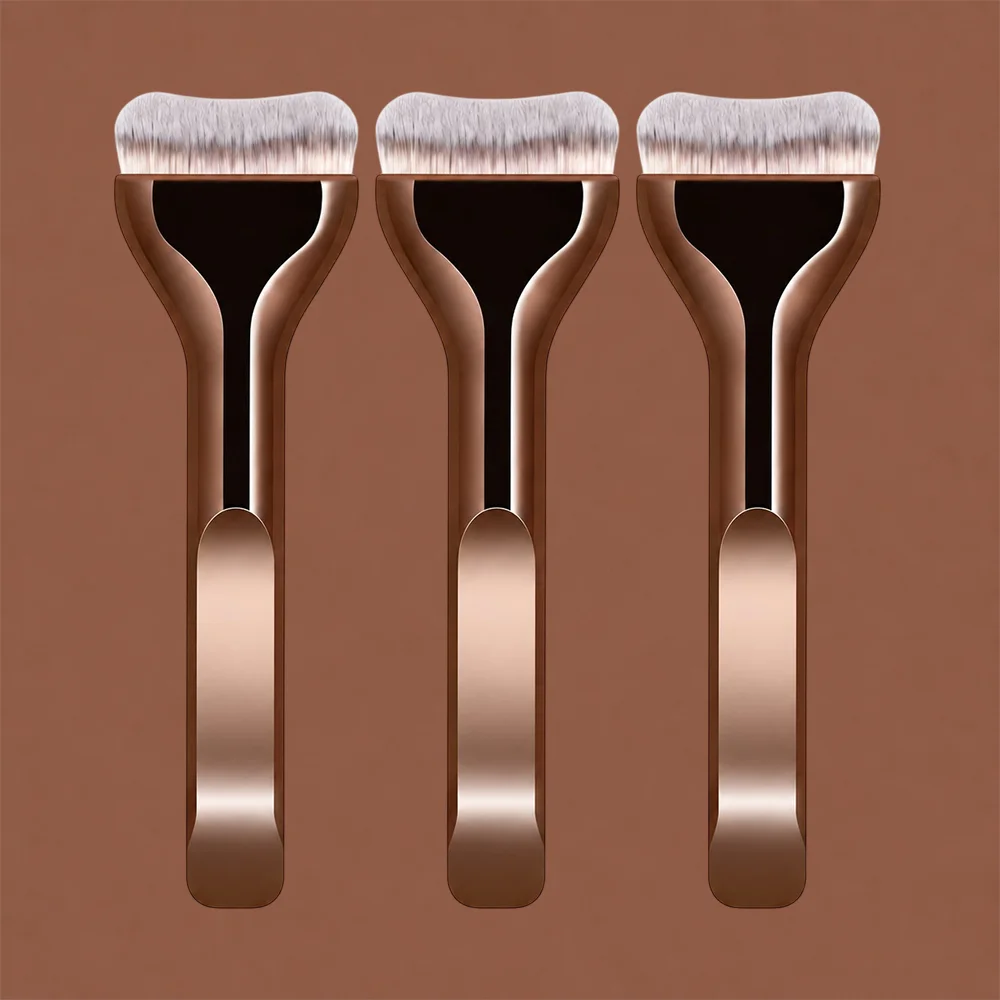 New Pillow Foundation Brush - Ultra-Thin, Wide & Tongue-Shaped Liquid Foundation Brush for Streak-Free Coverage