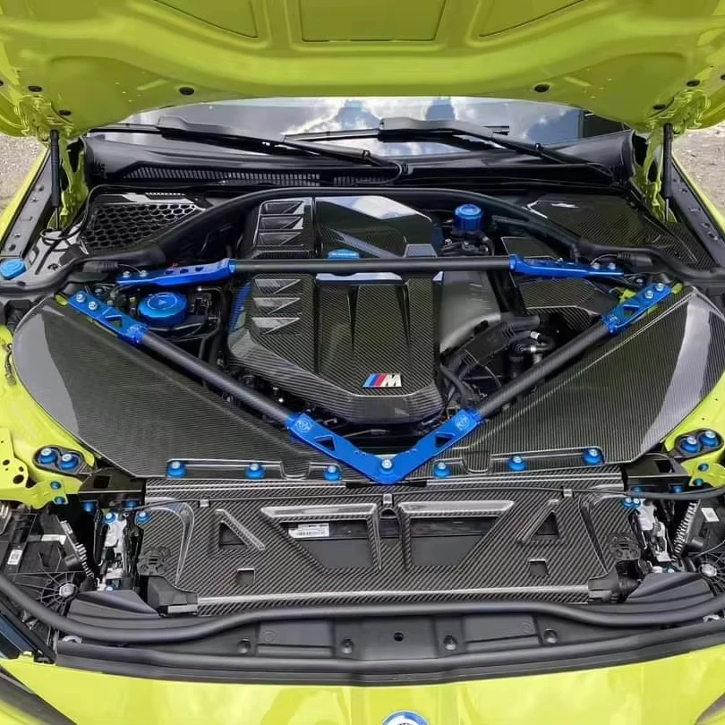 

For BMW G80 M3 G82 G83 M4 G87 M2 Engine Pillar Bracket Tower Rod Pre-impregnated Dry Carbon Fiber Water tank Heat Sink Cover