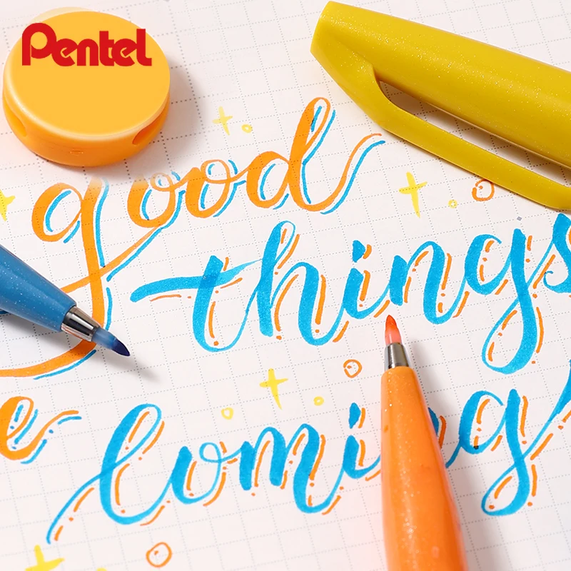 

Pentel SES15C Touch Sign Pen – Soft Brush Tip, Japanese Calligraphy Marker