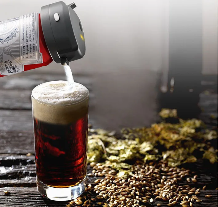Canned beer foam machine ultrasonic vibration aerator, washable, portable canned beer foam machine