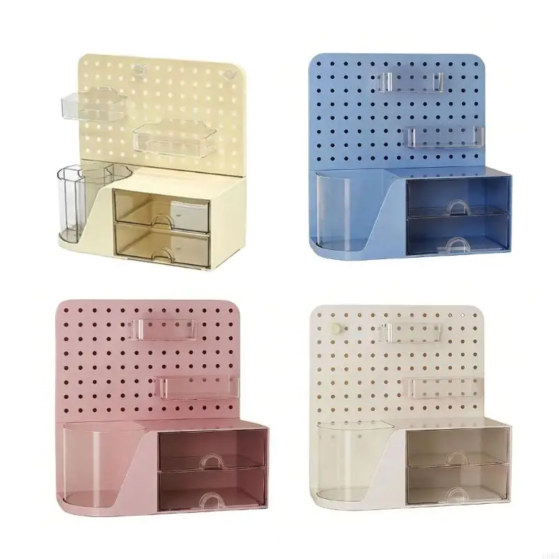 

Настольный органайзер с перфорированной доской и вращающимися на 360 градусов ящиками для ручек для офисов, школьных для H8WD