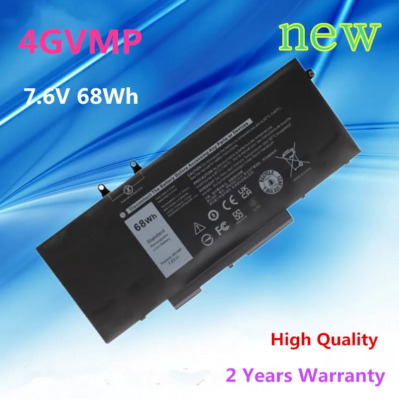 

New 7.6V 68Wh 4GVMP laptop Battery For Dell Latitude 5400 5410 5500 Precision 3540 3550 Inspiron 7590 2-in-1 Series