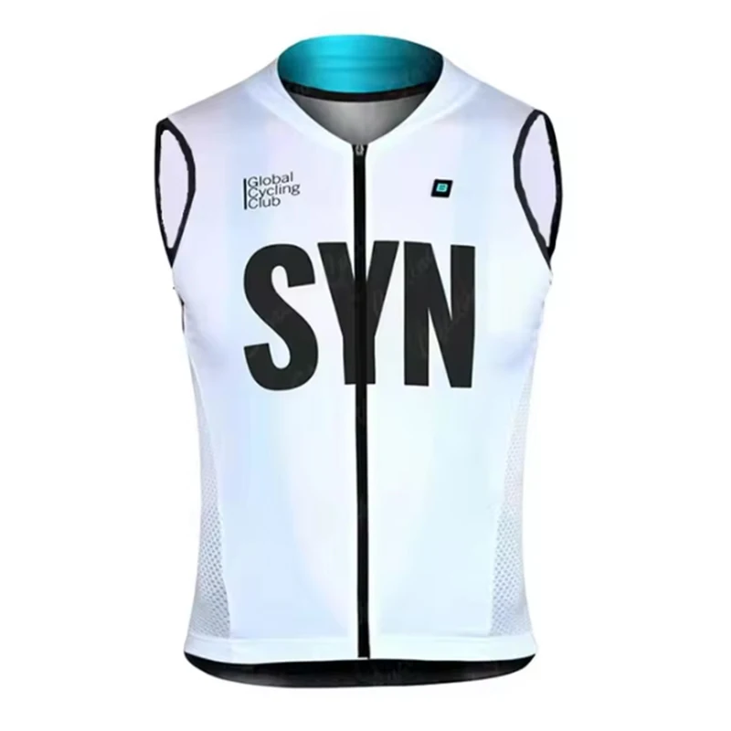 New SYN Sleeveless Cycling Vest Mesh Ciclismo Bike Bicycle Undershirt Jersey Windproof Cycling Clothing Gilet Motorcycle Vest