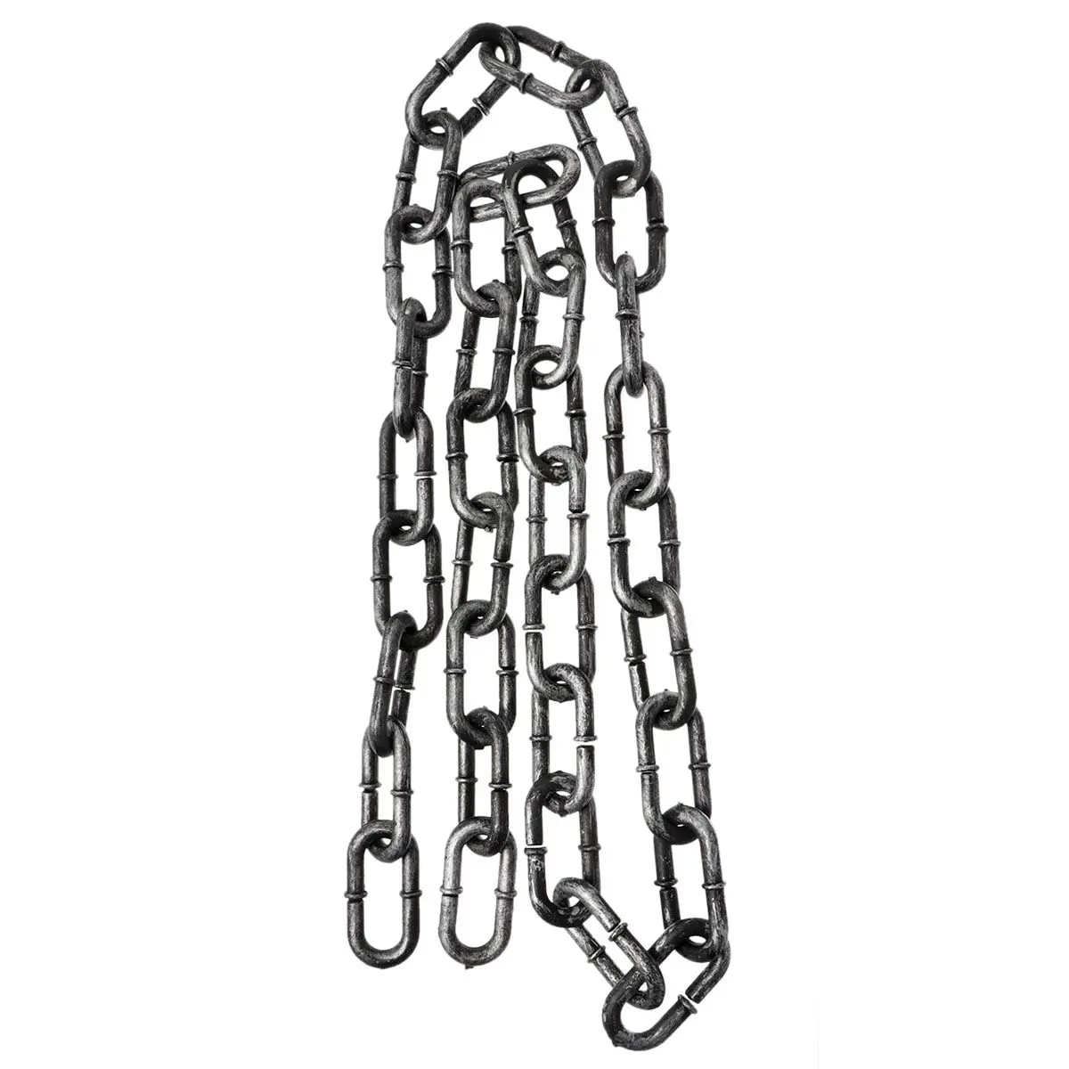 1Pcs Fine Workmanship Plastic Halloween Chain Prop Simulation Iron Chain for Prisoner Costume Haunted Fetter Decor Prop