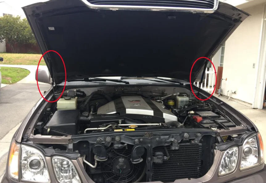 

Hood Damper For Toyota Land Cruiser 100 Series J100 Lexus LX470 1998-2007 Front Bonnet Gas Struts Lift Support Shock Piston Rods